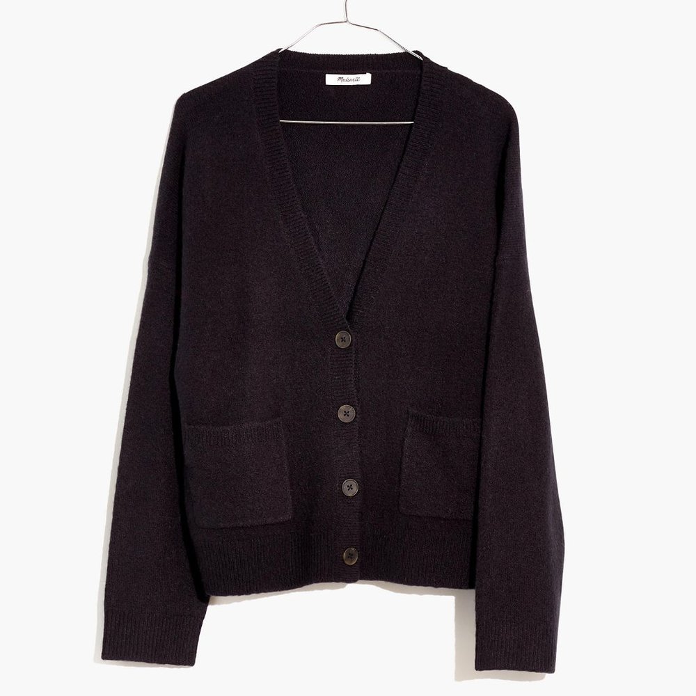 Madewell Black Short Kent Ex-Boyfriend Cardigan